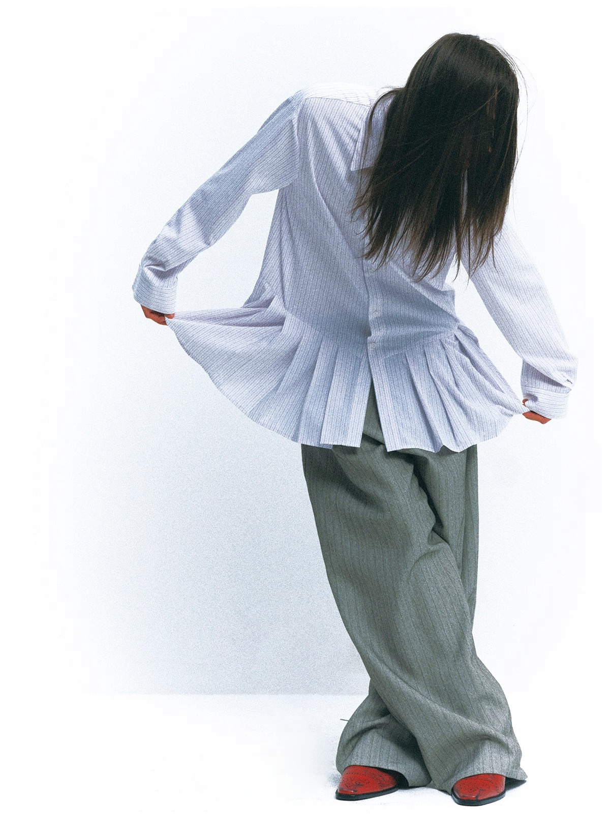4Tra _ PLEATED SHIRT