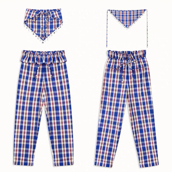 XaLWORCLO _ HANDMADE PLAID TWO-PIECE HOLIDAY SET