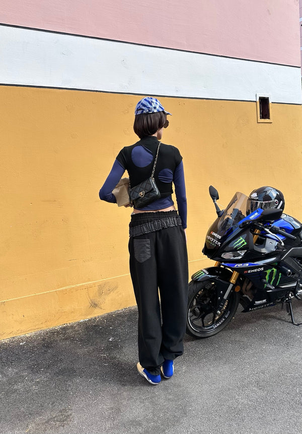 XaLWORCLO _ SLANTED-WAIST DRAWSTRING JOGGERS