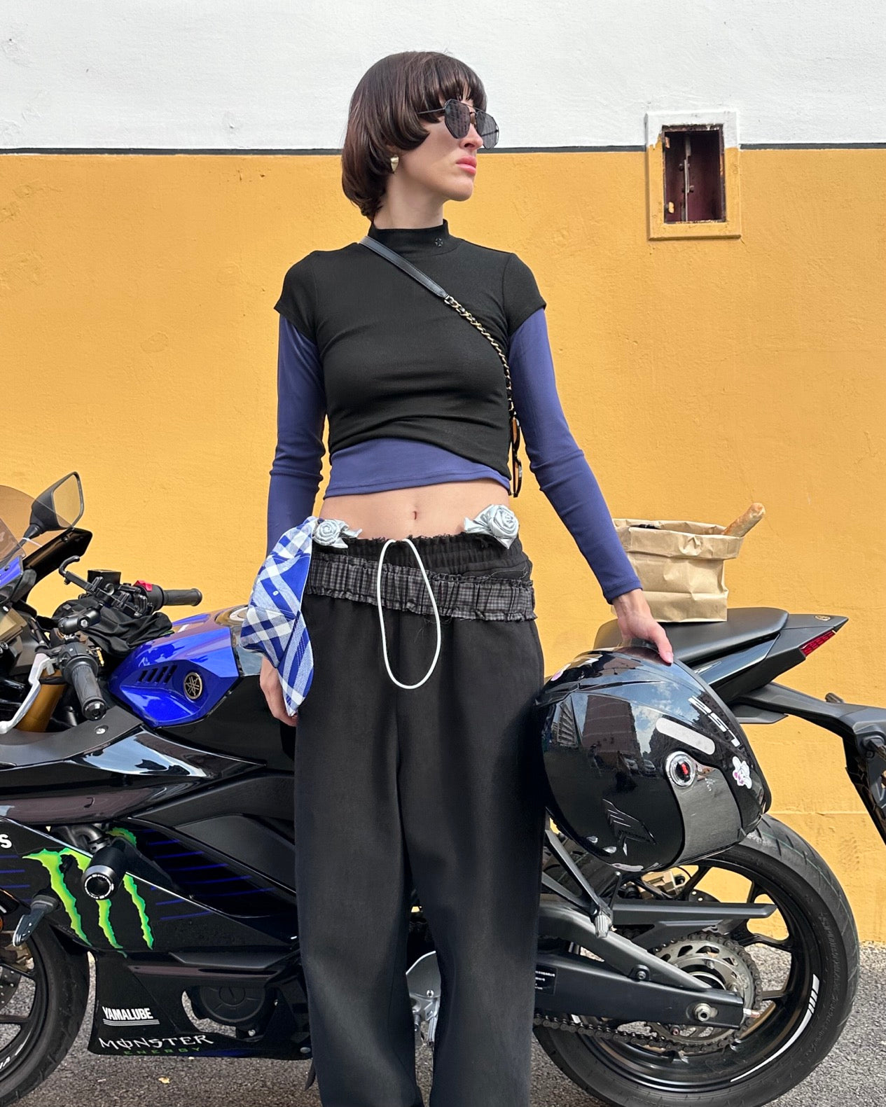 XaLWORCLO _ SLANTED-WAIST DRAWSTRING JOGGERS