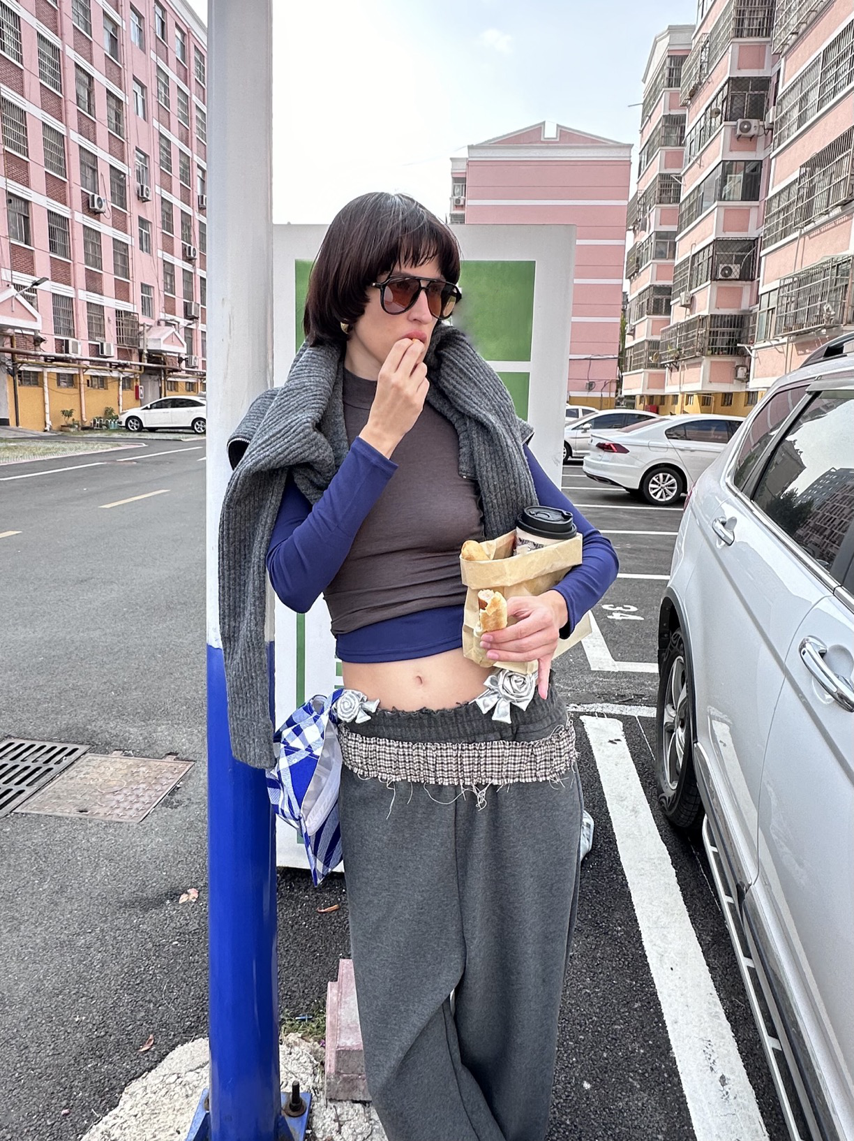 XaLWORCLO _ SLANTED-WAIST DRAWSTRING JOGGERS