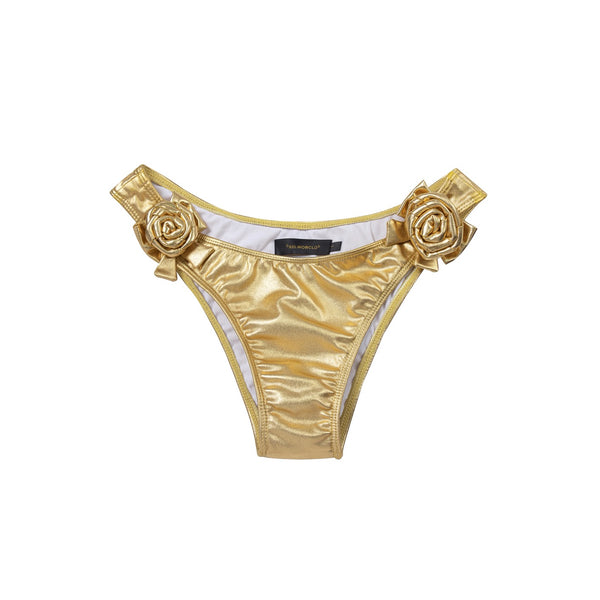 XaLWORCLO _ HANDMADE BOW AND FLORAL BIKINI BOTTOM