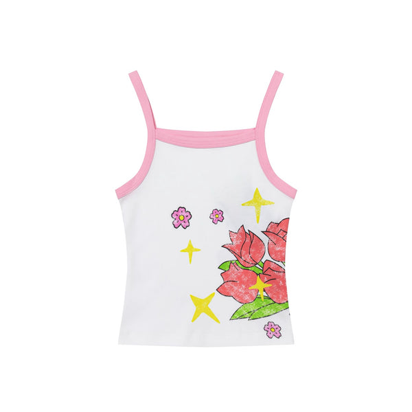 XaLWORCLO _ BOUQUET CROP TOP - "FLOWER VEST"
