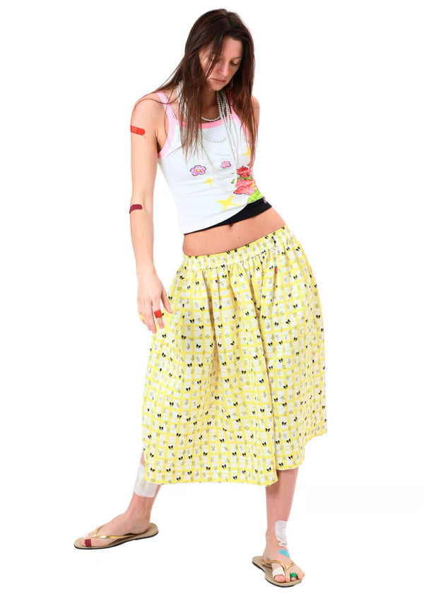 XaLWORCLO _ GOOD FORTUNE 888 MONEY MIDI SKIRT