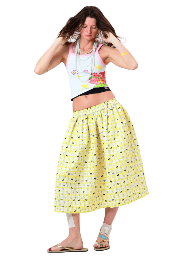 XaLWORCLO _ GOOD FORTUNE 888 MONEY MIDI SKIRT