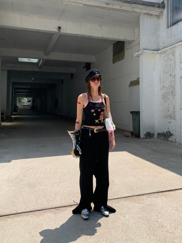 XaLWORCLO _ MERMAID DOUBLE-WAIST DRAWSTRING SWEATPANTS