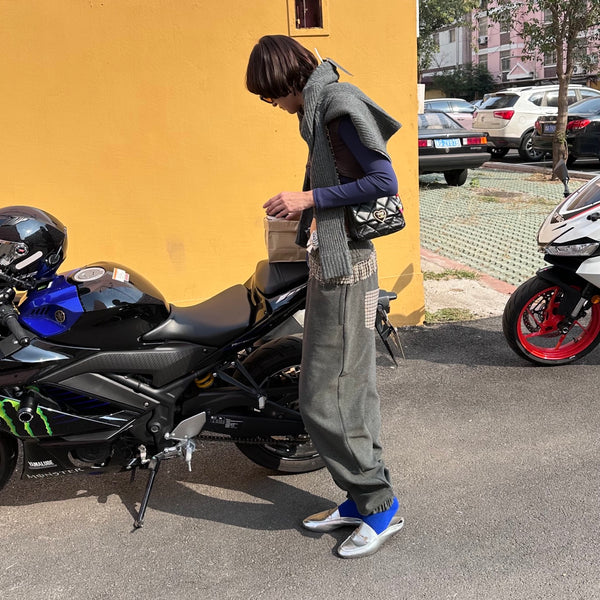 XaLWORCLO _ SLANTED-WAIST DRAWSTRING JOGGERS