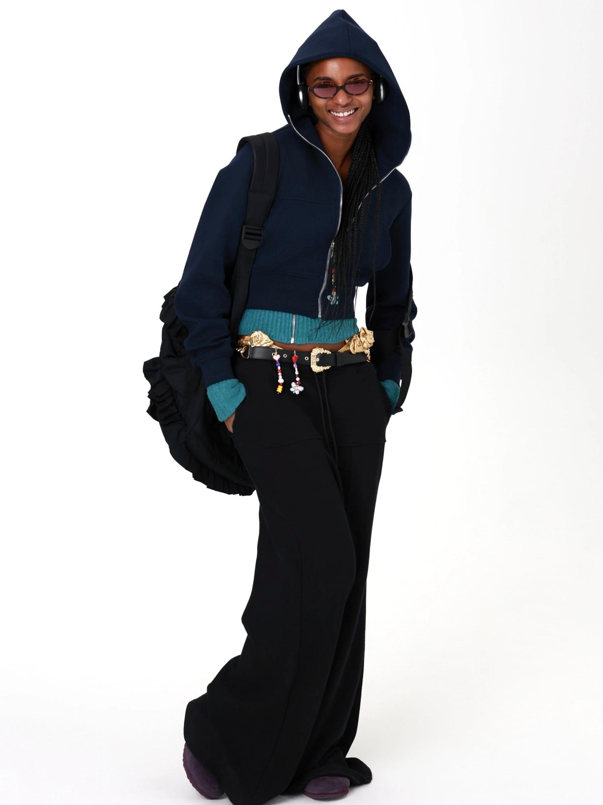 XaLWORCLO _ MERMAID DOUBLE-WAIST DRAWSTRING SWEATPANTS