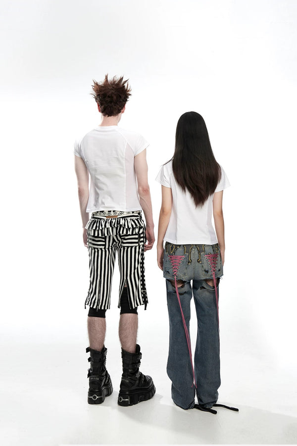 Fruitanari _ S*X DREAM LAST NIGHT DECONSTRUCTED SLOGAN TEE