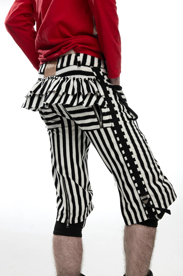 Fruitanari _ STRIP ME TERRYCLOTH CAPRI PANTS