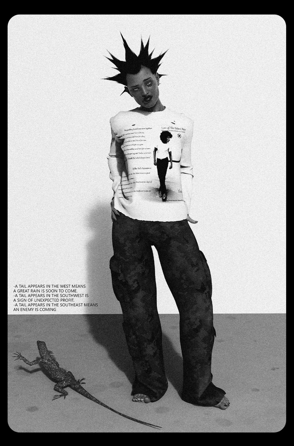 4Tra _ “LIZARD BOY” DISTRESSED TEE