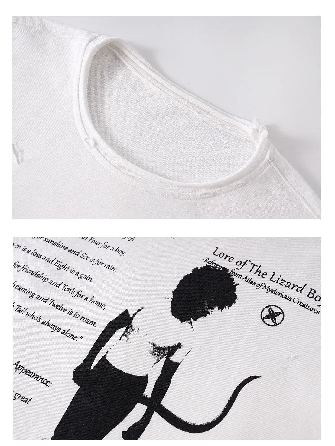 4Tra _ “LIZARD BOY” DISTRESSED TEE