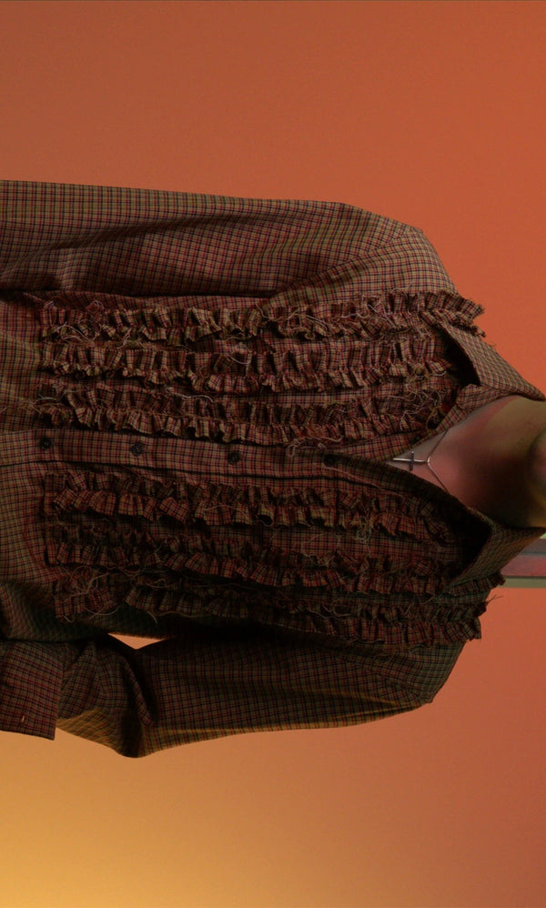 4Tra _ REFINED COURT HOUNDSTOOTH SHIRT