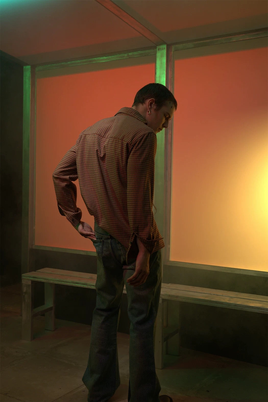 4Tra _ REFINED COURT HOUNDSTOOTH SHIRT