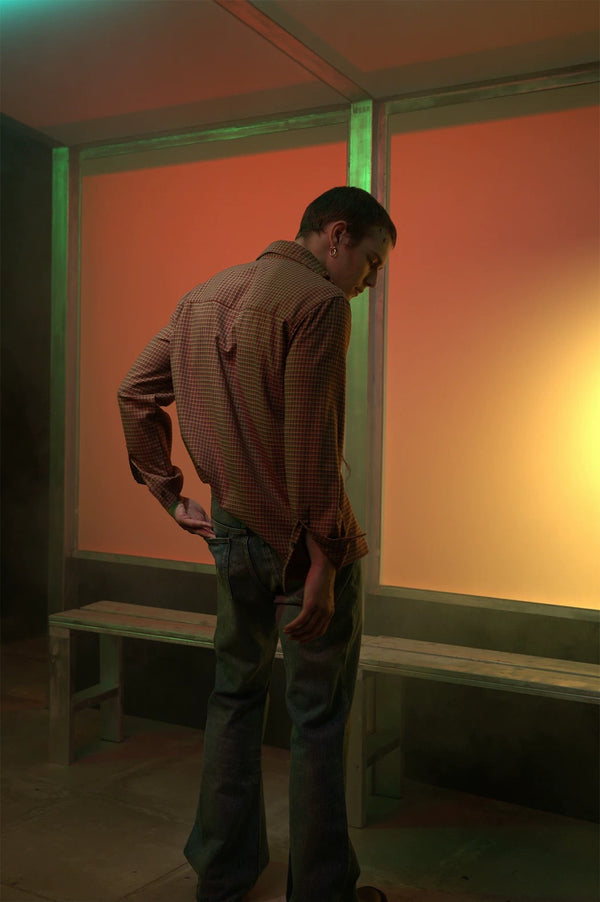 4Tra _ REFINED COURT HOUNDSTOOTH SHIRT