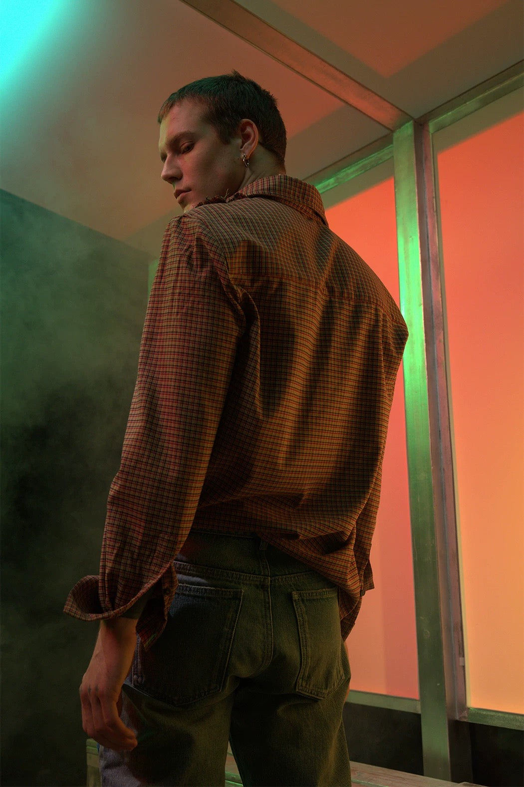 4Tra _ REFINED COURT HOUNDSTOOTH SHIRT