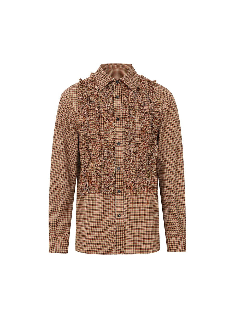 4Tra _ REFINED COURT HOUNDSTOOTH SHIRT