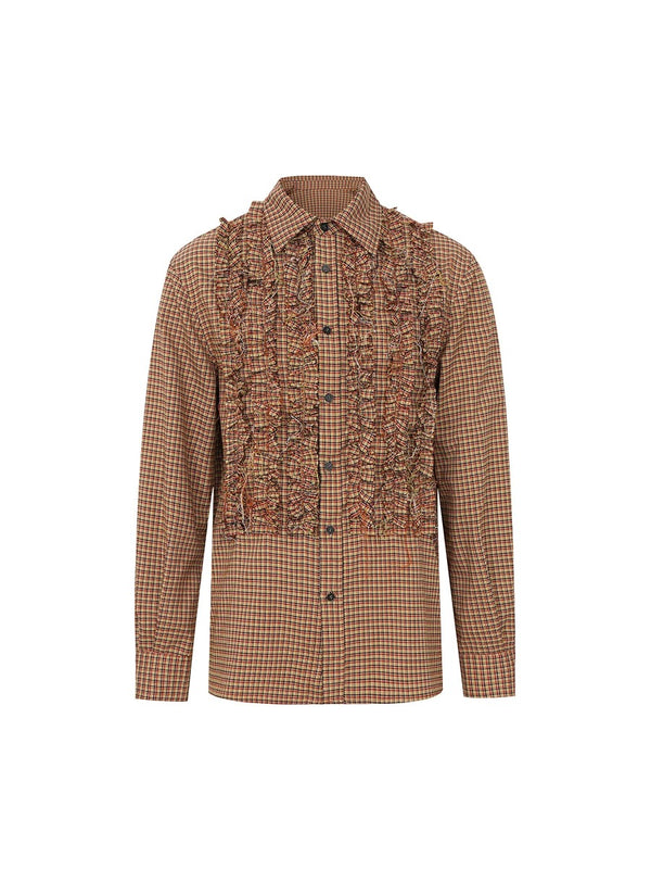 4Tra _ REFINED COURT HOUNDSTOOTH SHIRT
