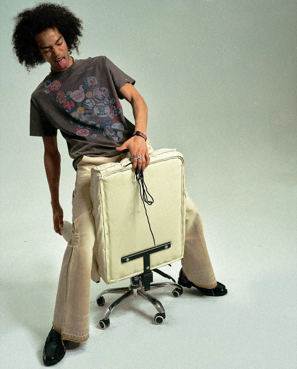 4Tra _ LUCKY(DAFT) BOY BADGES TEE