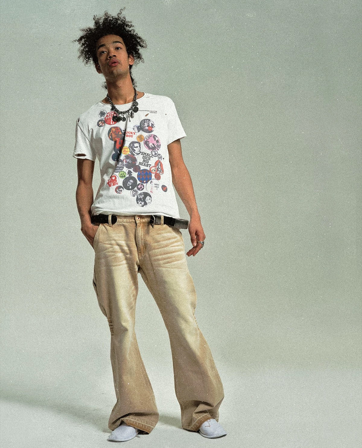 4Tra _ LUCKY(DAFT) BOY BADGES TEE