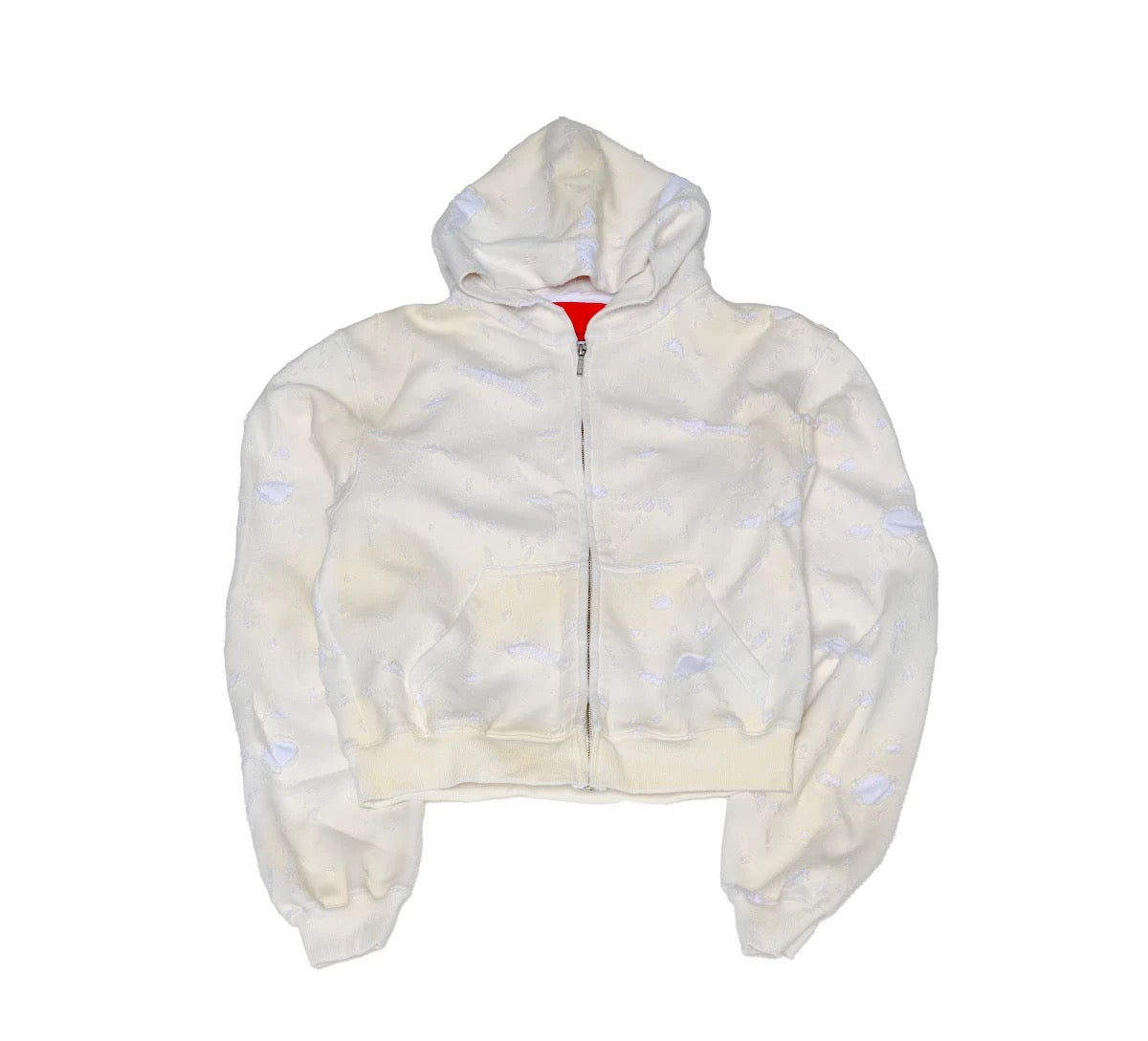 4Tra _ SMOKE BURNT ZIP-UP HOODLE