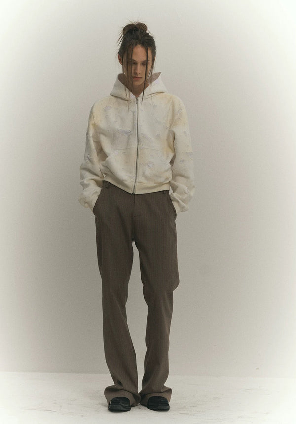 4Tra _ SMOKE BURNT ZIP-UP HOODLE