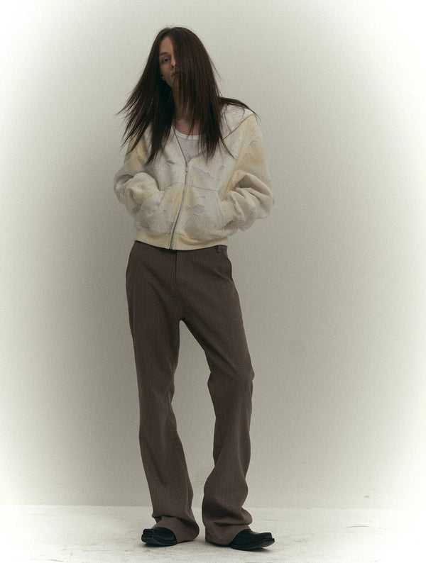 4Tra _ SUBTLE WOVEN FLARED SUIT TROUSERS