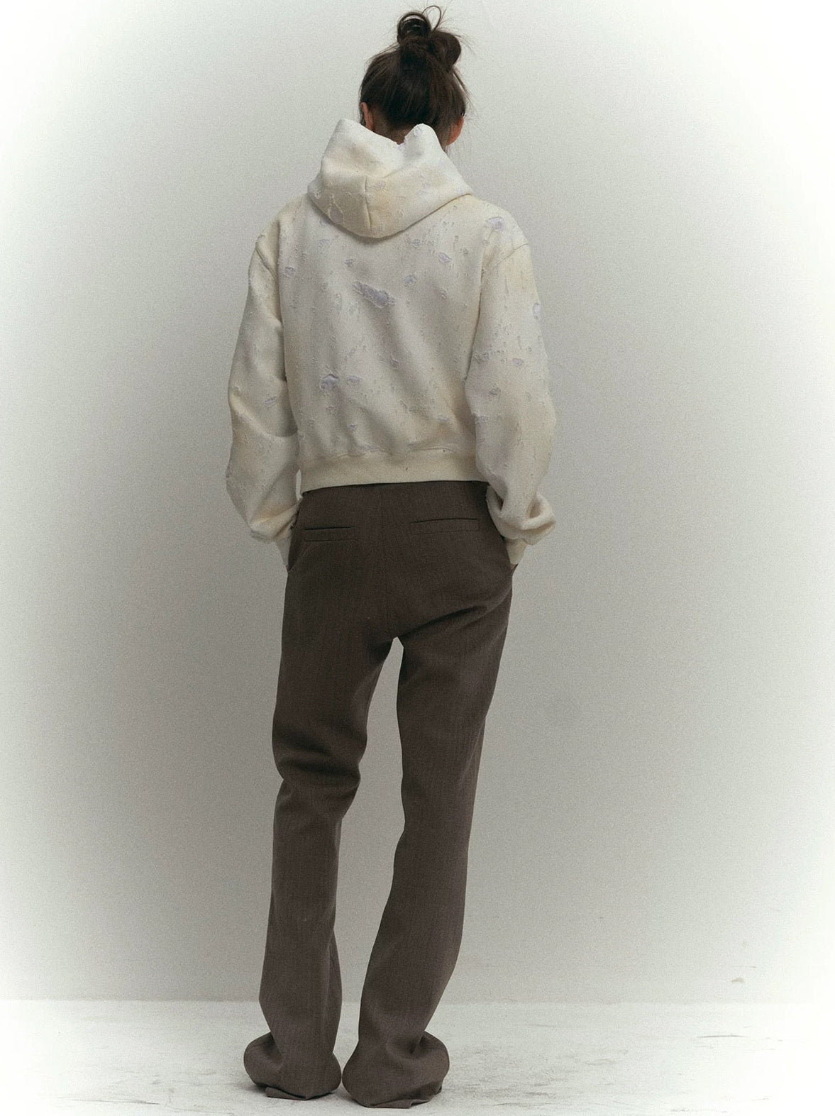 4Tra _ SUBTLE WOVEN FLARED SUIT TROUSERS