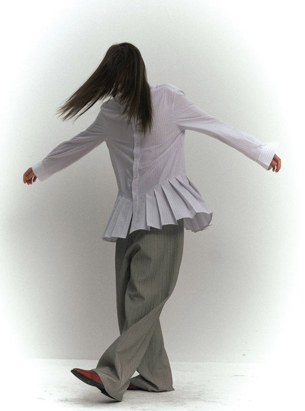 4Tra _ PLEATED SHIRT