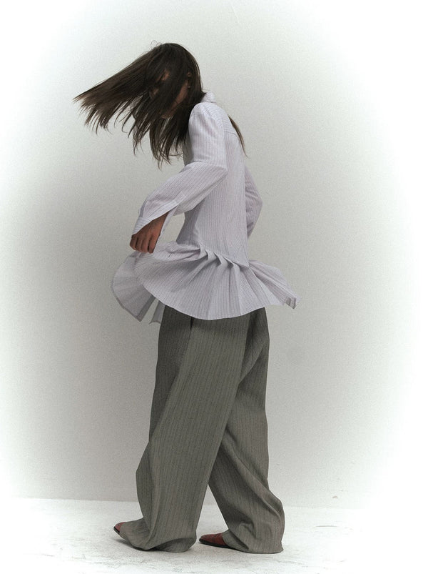 4Tra _ PLEATED SHIRT