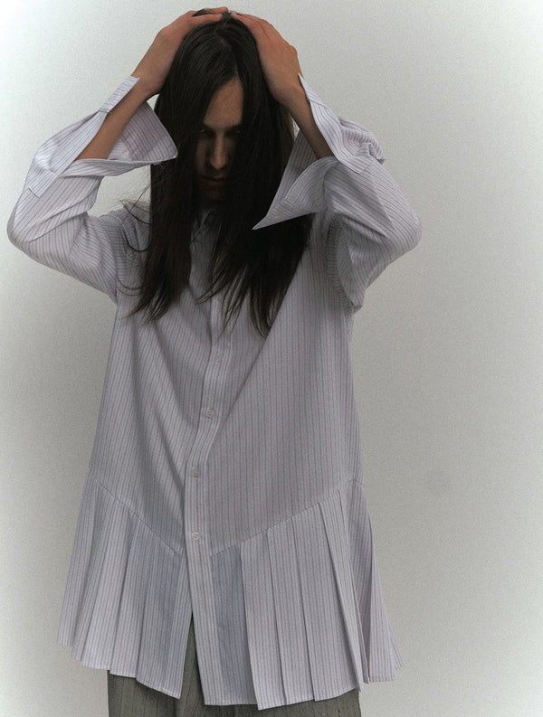 4Tra _ PLEATED SHIRT