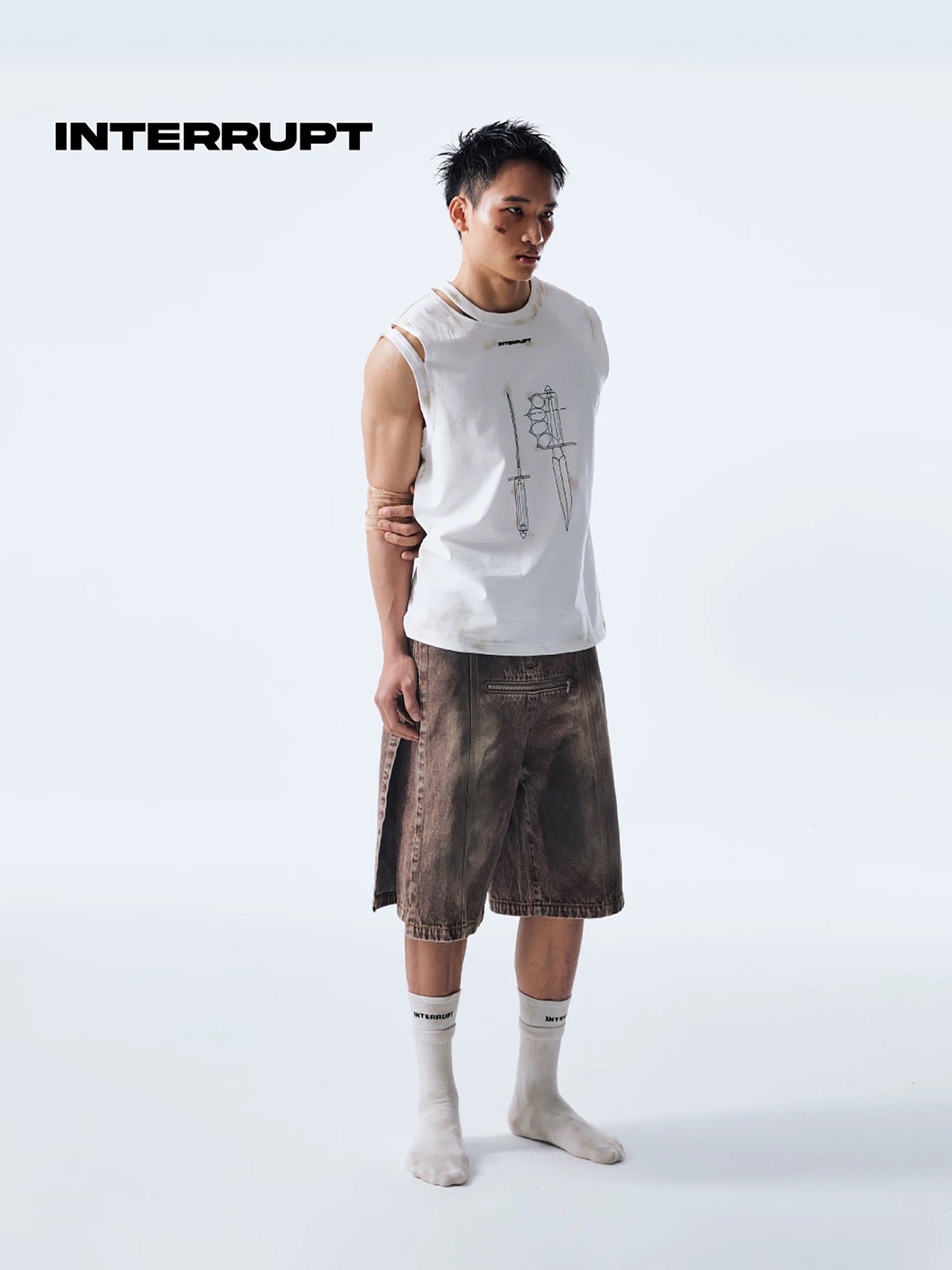 INTERRUPT _ MUD DYED SPORTS SOCKS (2 PAIR PACK)