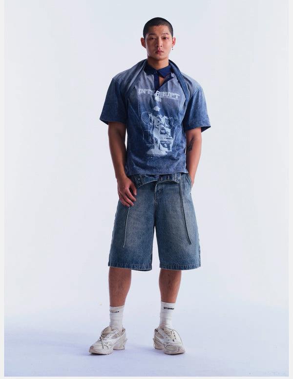 INTERRUPT _ FAKE BOXER DENIM SHORTS