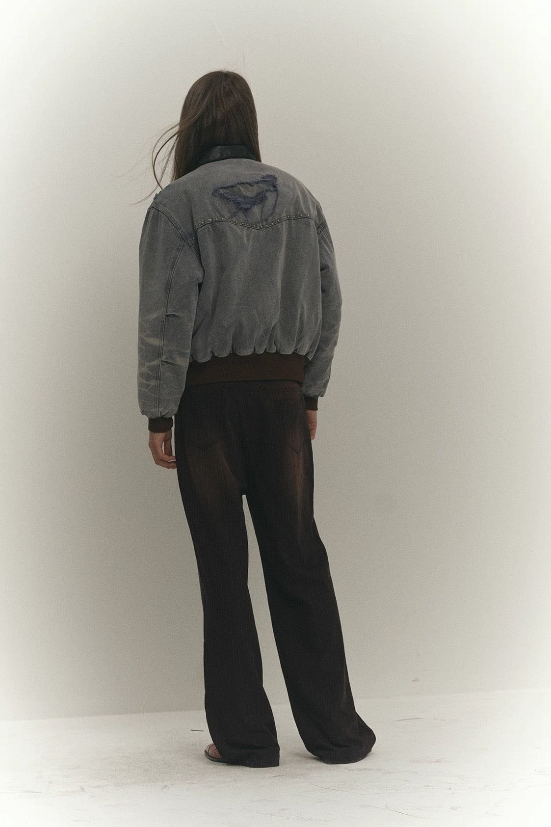 4Tra _ DISTRESSED WINTER BOMBER JACKET