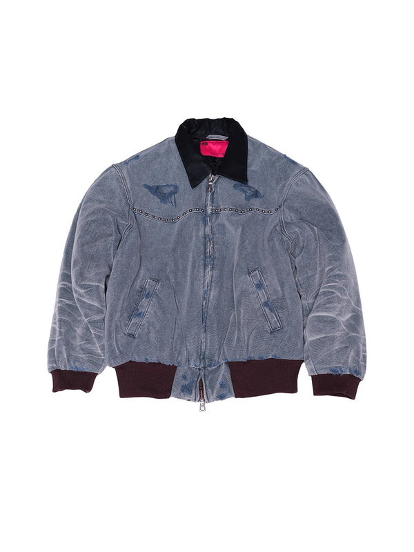 4Tra _ DISTRESSED WINTER BOMBER JACKET